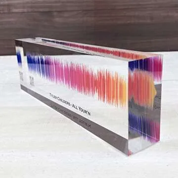 Artblox Soundwave Art With Scannable Qr Code Any Video Voice Recording Baby Heartbeat Or Song To Acrylic Glass Spotify Plaque Cool Mothers Day Customized Gifts For Wife Girlfriend Sound Card