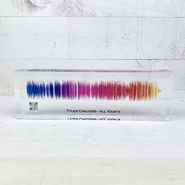 Artblox Soundwave Art With Scannable Qr Code Any Video Voice Recording Baby Heartbeat Or Song To Acrylic Glass Spotify Plaque Cool Mothers Day Customized Gifts For Wife Girlfriend Sound Card