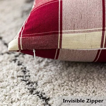 Home Brilliant Crimson Pillow Covers Set of 5 for Couch