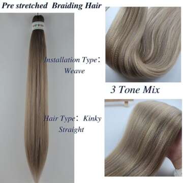 Premium Brown Ash Pre-Stretched Braiding Hair Packs (3)