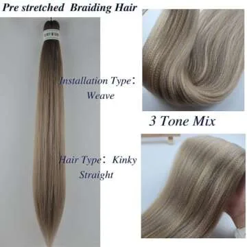 Premium Brown Ash Pre-Stretched Braiding Hair Packs (3)