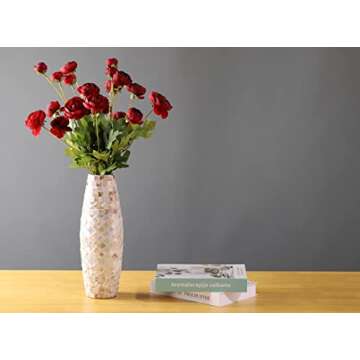 GLSATEMAN Artificial Silk Flowers Persian Buttercup Ranunculus Flower 5 Pcs,Suitable for core Decor,...