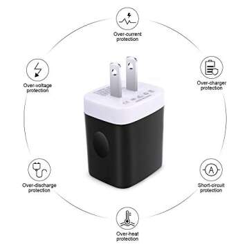USB Plug Adapter,GiGreen 3-Multi Port USB Wall Charger Fast Charging Block Charger Box Compatible iPhone 14 13 Pro Max 12 SE 11 8 XS,Samsung Galaxy A14 5G A23 S23 A54 A13 S22 S21FE S10e,Note21,Pixel 7