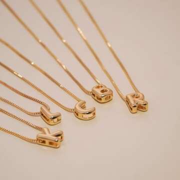 Lisitine Dainty Gold Initial Necklace for Women