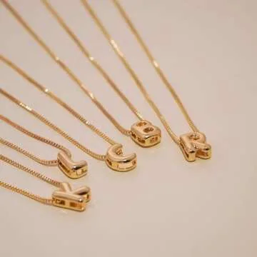 Lisitine Dainty Gold Initial Necklace for Women