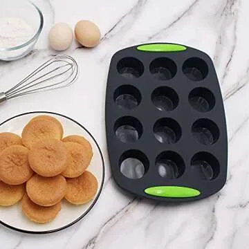 To encounter 41 Pieces Silicone Baking Pan Set, Silicone Cake Molds, Baking Sheet, Donut Pan, Silicone Muffin Pan with 36 Pack Silicone Baking Cups, Dishwasher Safe