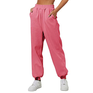 Yovela Pink Pants for Women Cute Sweatpants Teen Girls Pants High Waist Y2k Trendy Lounge Trousers w...