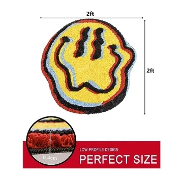 Estmy Funny Retro Bathroom Rug - Non Slip & Washable