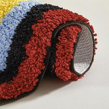 Estmy Funny Retro Bathroom Rug - Non Slip & Washable