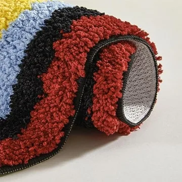 Estmy Funny Retro Bathroom Rug - Non Slip & Washable