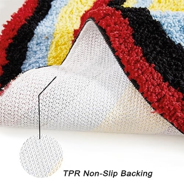 Estmy Funny Retro Bathroom Rug - Non Slip & Washable