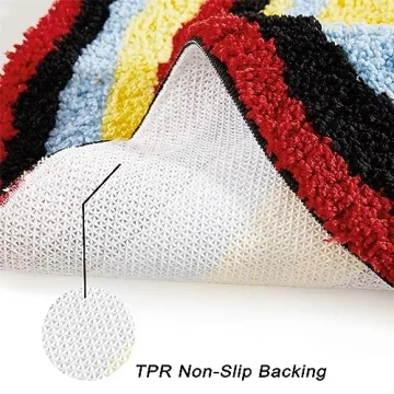 Estmy Funny Retro Bathroom Rug - Non Slip & Washable