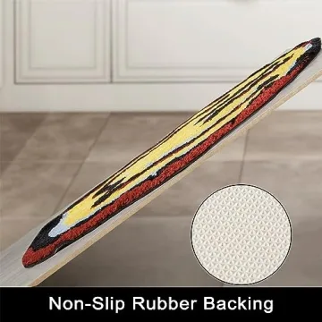 Estmy Funny Retro Bathroom Rug - Non Slip & Washable