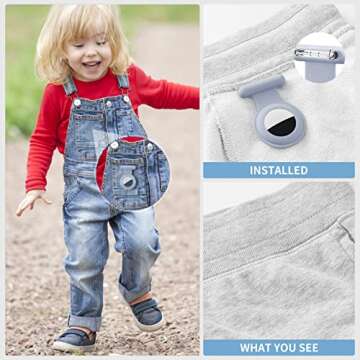 Hidden Airtag Holder for Kids - (2 Pack)Airtag Hidden GPS Tracker Case Compatible with Apple Airtag,...