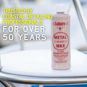 Collinite 850 Metal Wax & Polish Removes Rust & Prevents Oxidation in One Step - Heavy Duty Formula ...