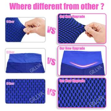 GILLYA TIK Tok Leggings for Women,Workout Leggings,High Waist Yoga Pants Tummy Control Ruched Butt Lifting Stretchy Leggings Textured Booty Tights