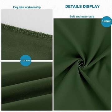 FLXXIE 2 Pack Microfiber King Pillow Cases - Olive Green, Soft & Durable