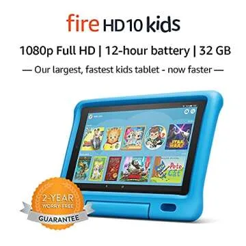 Fire HD 10 Kids Tablet - 10.1” HD, 32GB, Blue Case