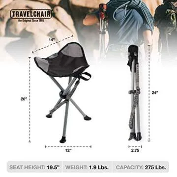 Travel Chair Slacker Tripod Chair for All Outdoor Adventures