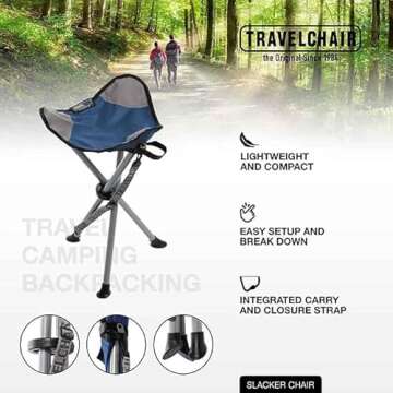 Travel Chair Slacker Tripod Chair for All Outdoor Adventures