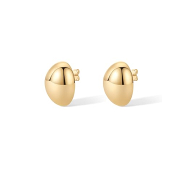 PAVOI Retro Half Ball Stud Earrings - Luxury Gold Earrings