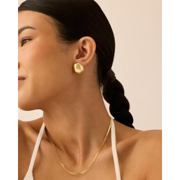 PAVOI Retro Half Ball Stud Earrings - Luxury Gold Earrings