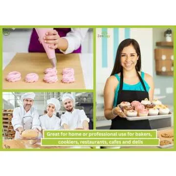 Zenlogy Parchment Paper Sheets 12x16 (200 sheets) for Baking - Unbleached Chlorine-free High Heat Non-Stick Pre-Cut Parchment Paper for Half Sheet Pans