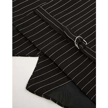 GRACE KARIN Vest for Women Uniform Blazer Vest Steampunk Jacket Black Stripes