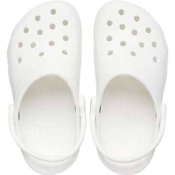 Crocs Kids' Classic Clog , White/White, 6 Toddler