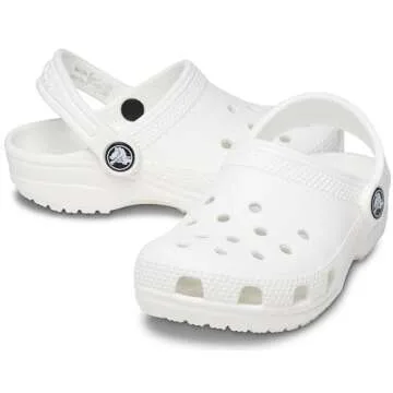 Crocs Kids' Classic Clog , White/White, 6 Toddler