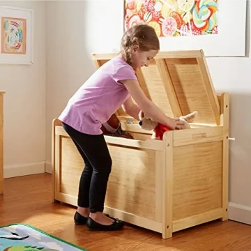 Melissa & Doug Wooden Toy Chest Perfect for Playrooms