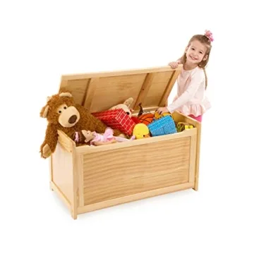 Melissa & Doug Wooden Toy Chest Perfect for Playrooms