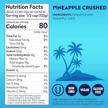 Dole Crushed Pineapple in 100% Juice - No Added Sugar