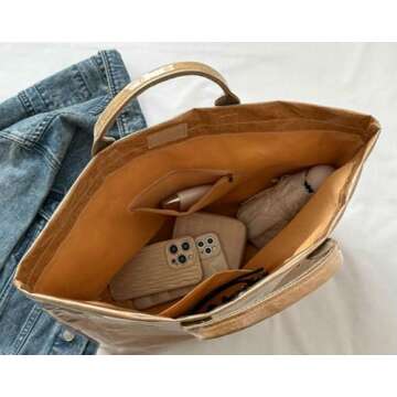 Stylish Women's PVC Tote Handbags for Fall and Winter