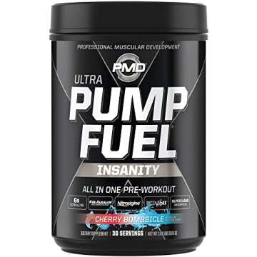 PMD Sports Ultra Pump Fuel Insanity - Pre Workout – Cherry Bombsicle (30 Servings) Sports CG5 Prem...
