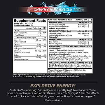PMD Sports Ultra Pump Fuel Insanity - Cherry Bombsicle 30 Servings