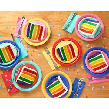 American Greetings Rainbow Party Supplies for Graduation, Birthdays and All Occasions, Multicolor Lunch Napkins (50-Count)