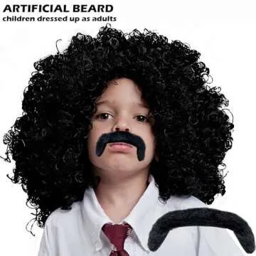 TCOTBE 4 Pcs Self Adhesive Fake Mustache for Costumes