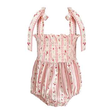 Colorful Childhood Baby Girls Summer Dress Toddler Strap Smocked Floral Boho Beach Dress Rompers Sis...
