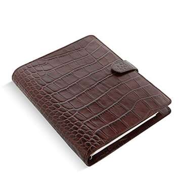 Elegant Filofax A5 Classic Croc Organizer - Chestnut for Stylish Planning