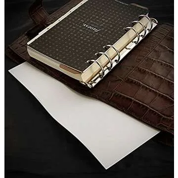 Luxurious Filofax A5 Classic Croc Organiser in Chestnut