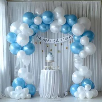 10x10ft Wrinkle Free White Backdrop Curtain for Celebrations