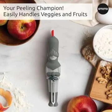 OTOTO Sir Peels A-Lot Knight Peeler, Fun Kitchen Gadget
