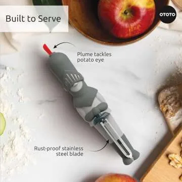 OTOTO Sir Peels A-Lot Knight Peeler, Fun Kitchen Gadget
