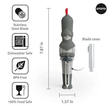 OTOTO Sir Peels A-Lot Knight Peeler, Fun Kitchen Gadget