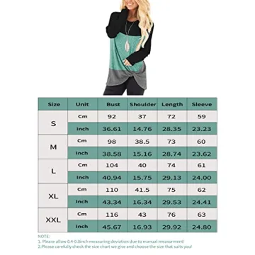 SHIBEVER Women's Long Sleeve Fall Tunic Tee - Khaki