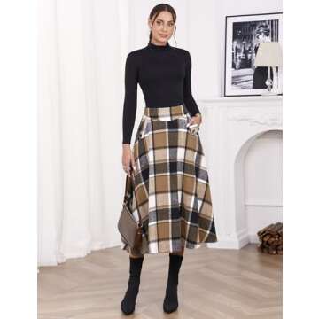 IDEALSANXUN Winter Dresses for Women Stylish Casual Maxi Skirt