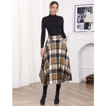 IDEALSANXUN Winter Dresses for Women Stylish Casual Maxi Skirt