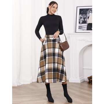 IDEALSANXUN Winter Dresses for Women Stylish Casual Maxi Skirt