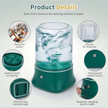 Anbanglin Mini Portable Washing Machine for Travel Laundry